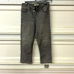 Levi’s Rib Cage Stretch Straight Ankle Jeans W28/27Inseam